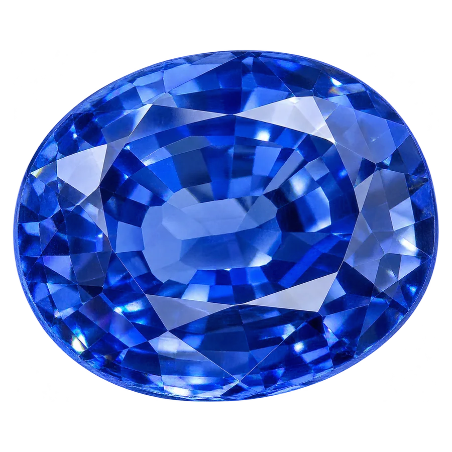 Faceted blue sapphire