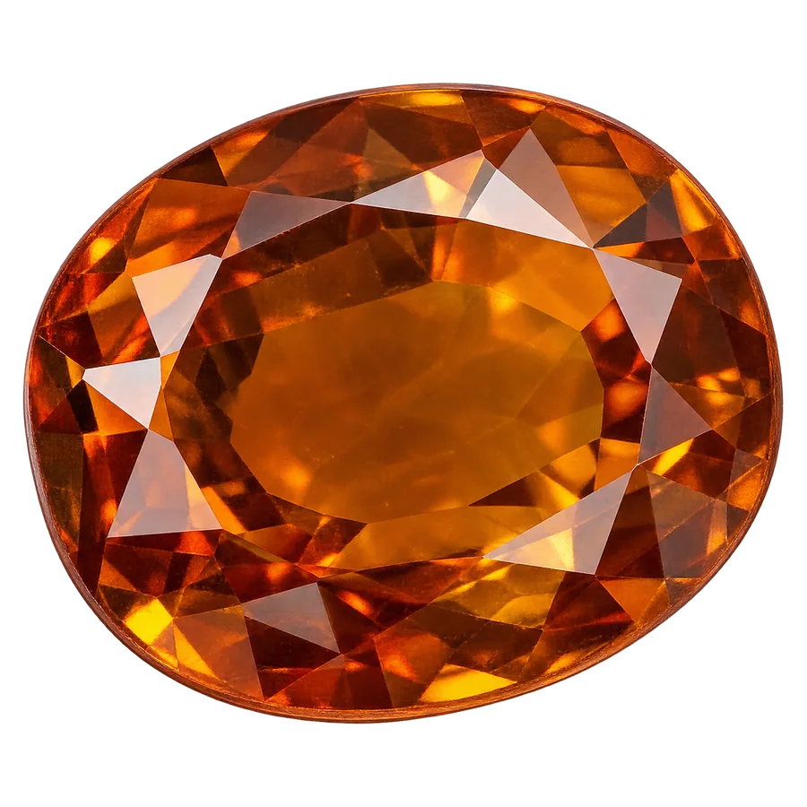 Hessonite garnet gemstone