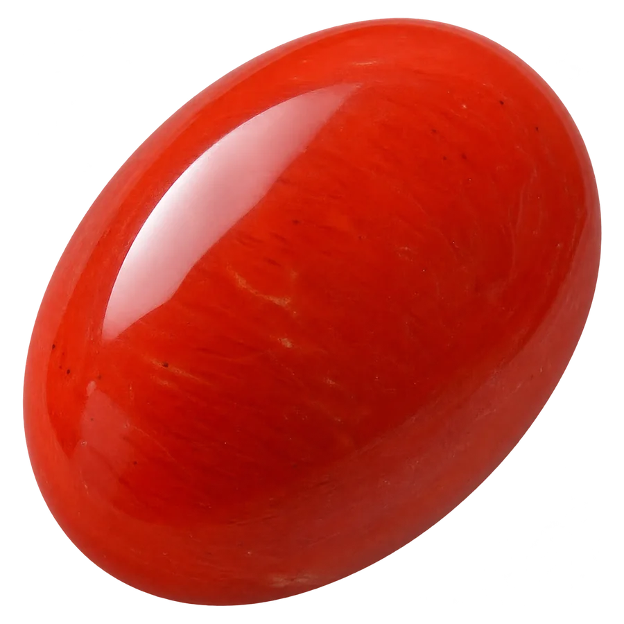 Red coral gemstone